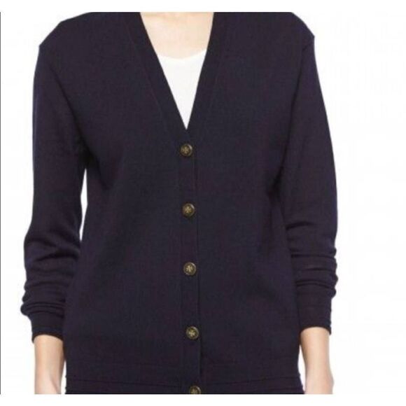 Tory Burch Madison black wool blend  Cardigan sz XS - Picture 1 of 5